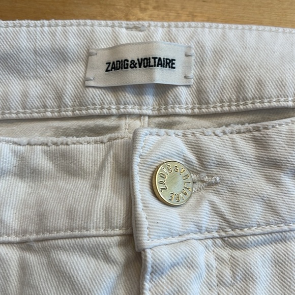 Zadig & Voltaire Cream Color Ankle Cropped Jeans - Picture 3 of 6